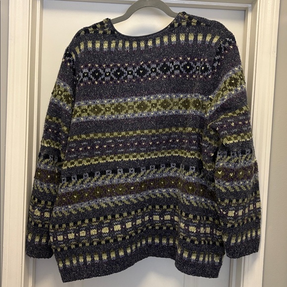 Croft & Barrow Blue and Green Knit Cardigan - Picture 8 of 8